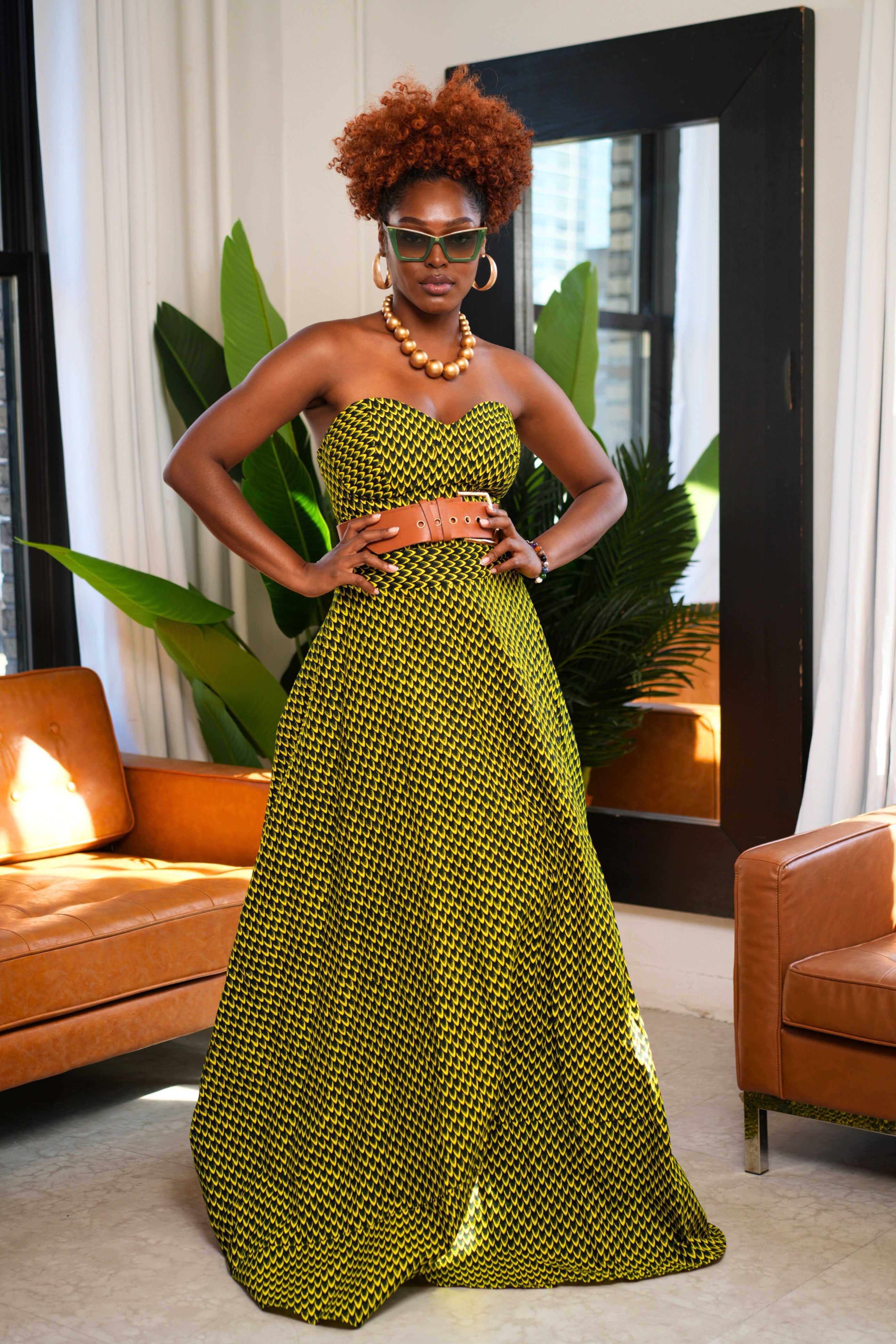 Ugba Strapless Sweetheart Neckline Dress