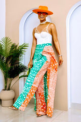 Apuruka Hand-Dyed Adire Cotton Patchwork Pant Skirt – African-Inspired Fashion