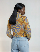 Chera WOMEN'S African Inspired STAND COLLAR PADDED JACKET