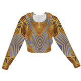 Chera WOMEN'S  African Inspired CHIFFON CROPPED JACKET