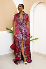 Adanwa Silk Ankara Kaftan - 3 Day Shipping