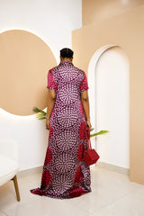 Adanwa Silk Ankara Kaftan - 3 Day Shipping