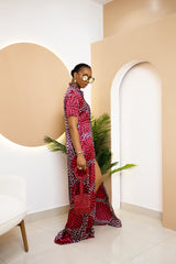Adanwa Silk Ankara Kaftan - 3 Day Shipping