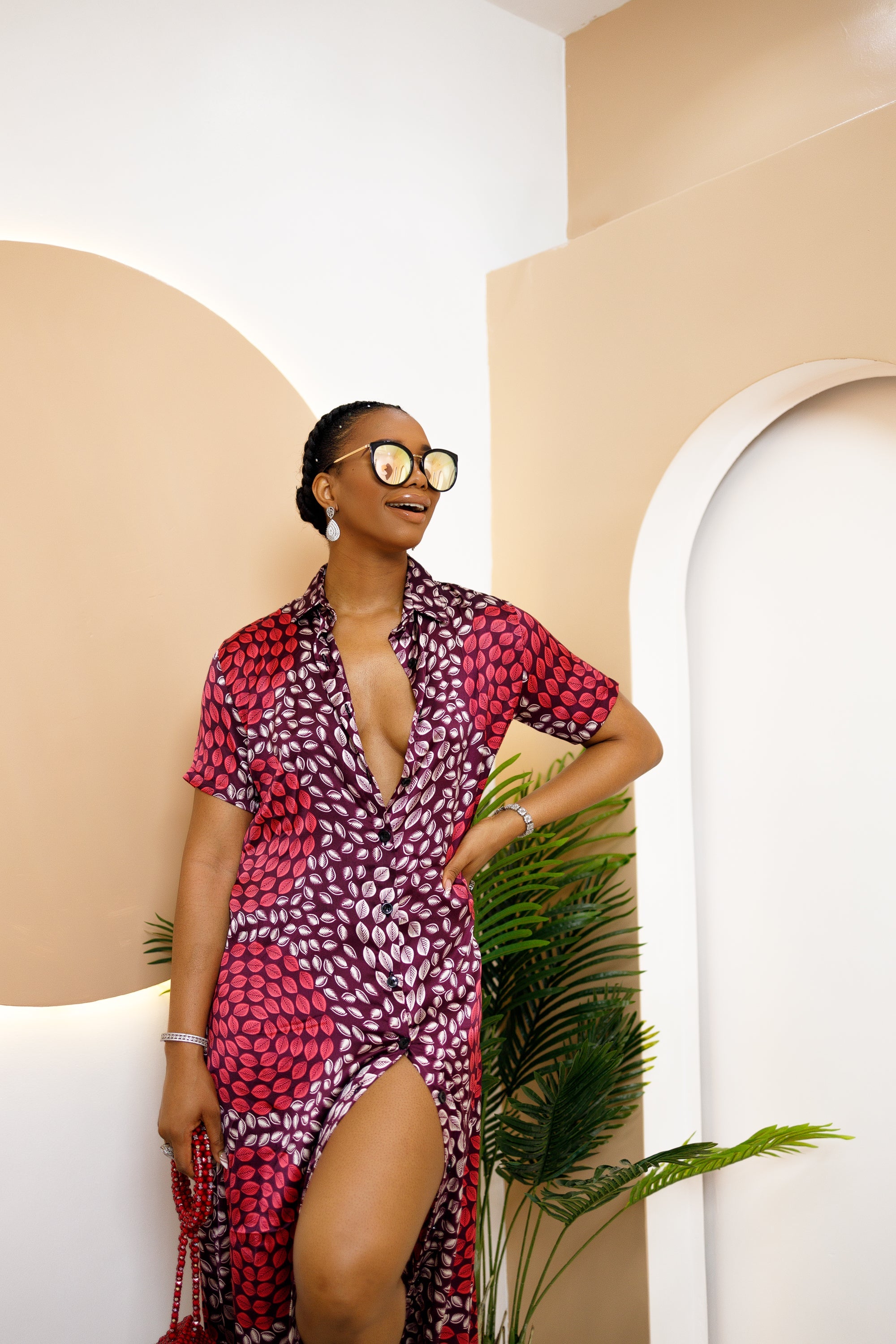Adanwa Silk Ankara Kaftan - 3 Day Shipping