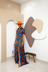 Enyiada Silk Ankara Kaftan - 3 Day Shipping