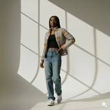 Chera WOMEN'S African Inspired STAND COLLAR PADDED JACKET