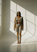 Chera WOMEN'S  African Inspired CHIFFON CROPPED JACKET