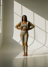 Chera WOMEN'S  African Inspired CHIFFON CROPPED JACKET