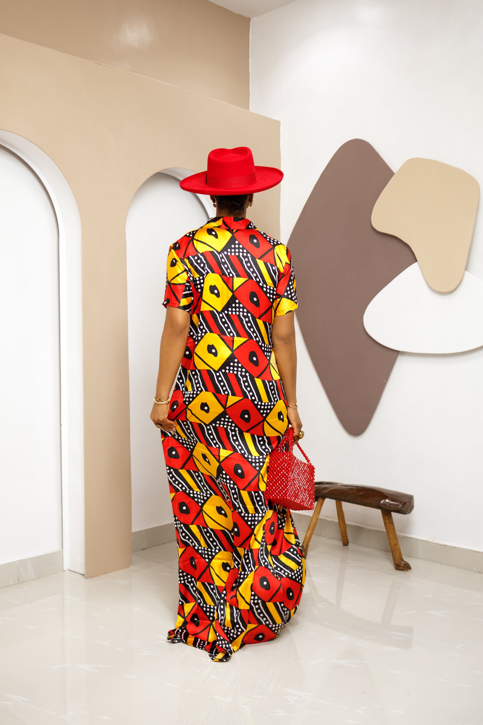 Caftan en soie Ankara Obiada