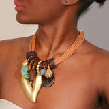 Bold Geometric Rope Statement Necklace