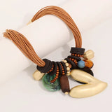 Bold Geometric Rope Statement Necklace