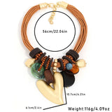 Bold Geometric Rope Statement Necklace