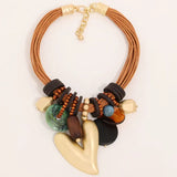 Bold Geometric Rope Statement Necklace