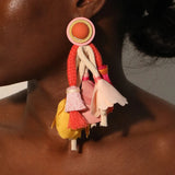 Boho Flower Tassel Earrings – Handmade Statement Jewelry