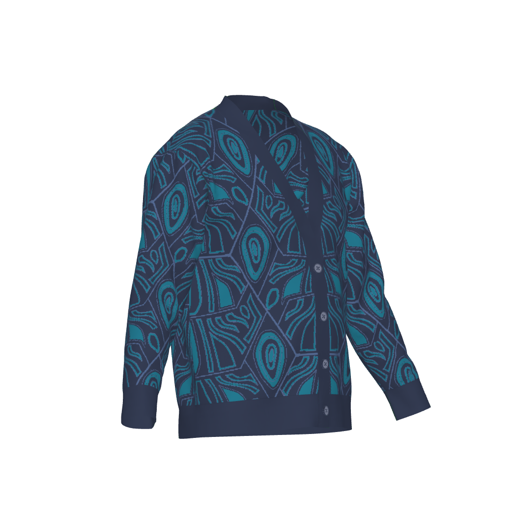 Rue de la Paix Jacquard Knit Cardigan - Versatile Cotton Blend