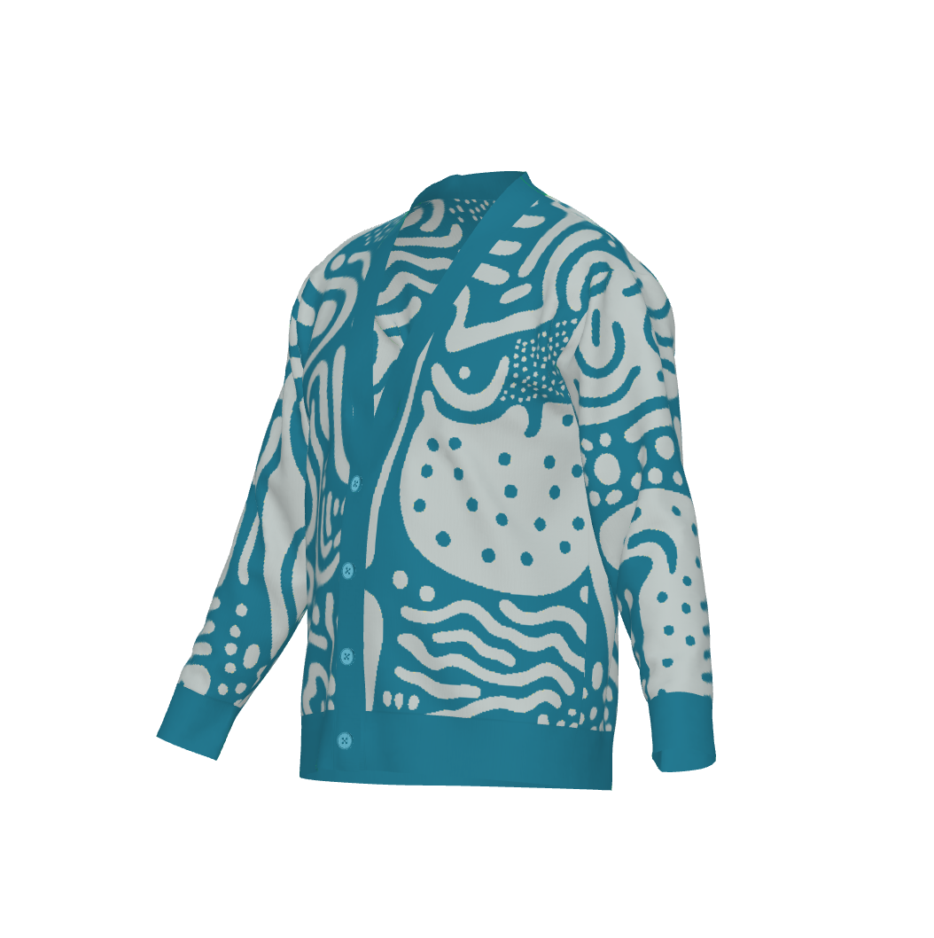 Bespoke Birdseye Jacquard Knit Cardigan