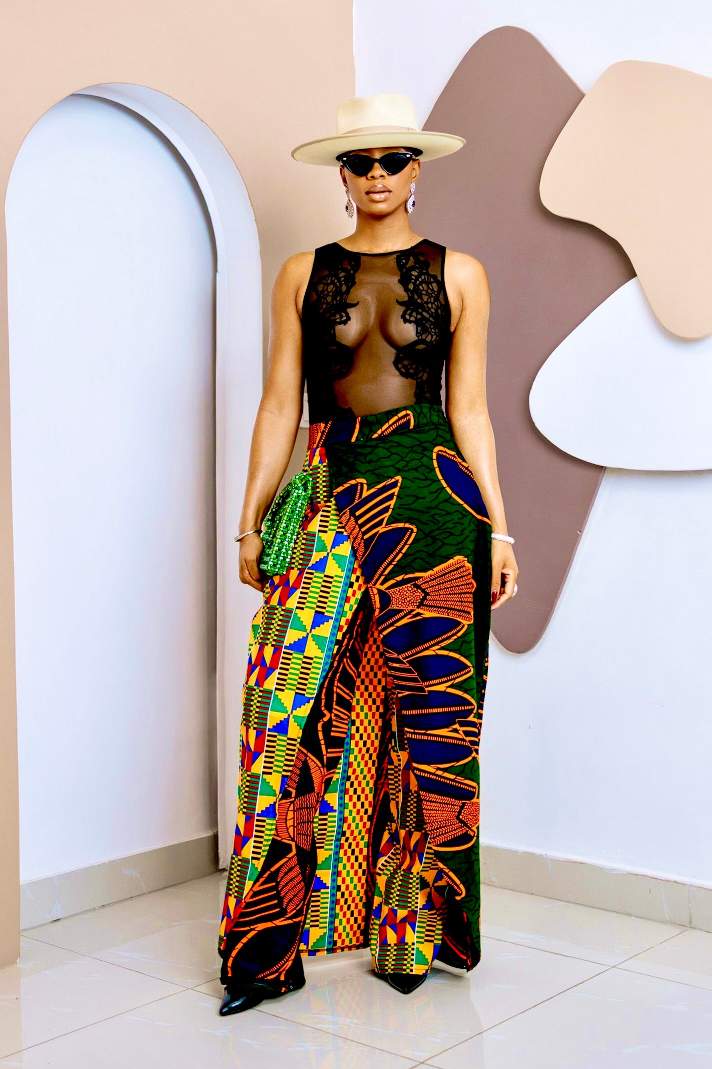 Ogbommili Patchwork Pants Skirt - 3 Day Shipping