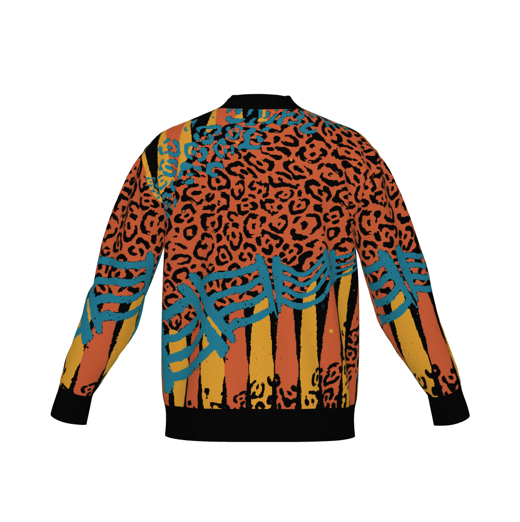 Tiger Print Jacquard Knit Cardigan - Luxe Cotton Blend