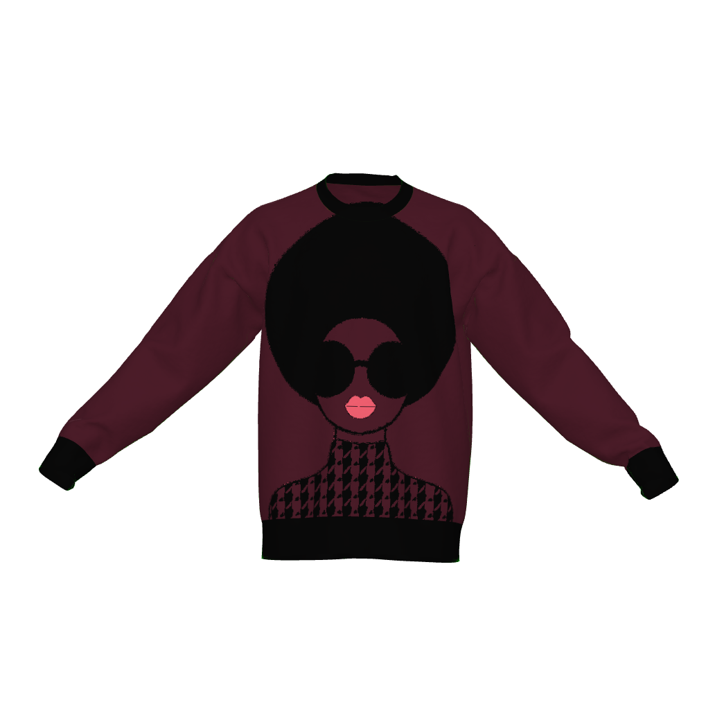 Angi Diva Knit Sweater - Maroon
