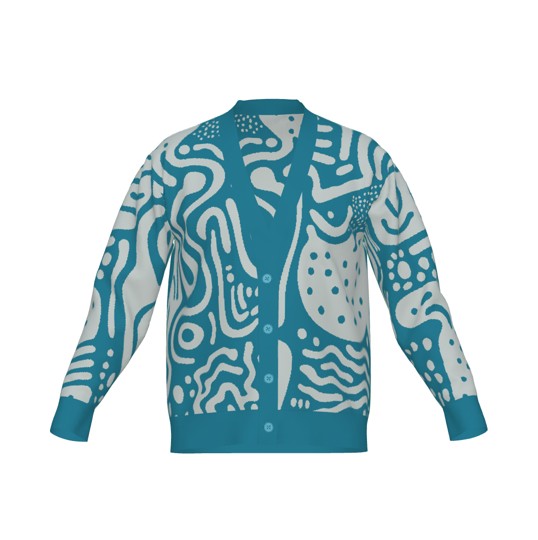 Bespoke Birdseye Jacquard Knit Cardigan