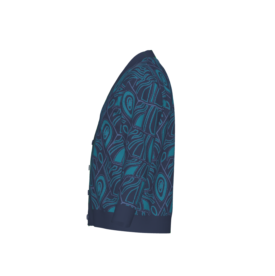 Rue de la Paix Jacquard Knit Cardigan - Versatile Cotton Blend