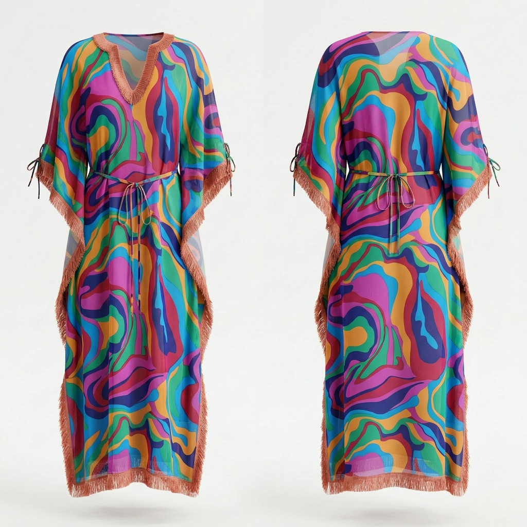 Ngwo Abstract Swirl Mesh Midi Dress - Designer Replication