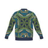 Jacquard Knit Cardigan – Cotton Blend, Unisex