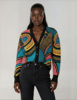 Saba Women’s African-Inspired Printed Cardigan – Lightweight, Stretch & Stylish