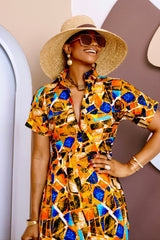 Omenana Kaftan Maxi Dress – Handmade African Ankara Elegance