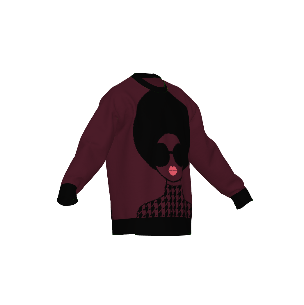 Angi Diva Knit Sweater - Maroon