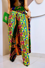 Ogbommili Patchwork Pants Skirt - 3 Day Shipping