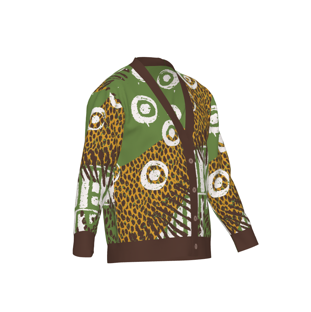 Luxe Birdseye Jacquard Knit Cardigan