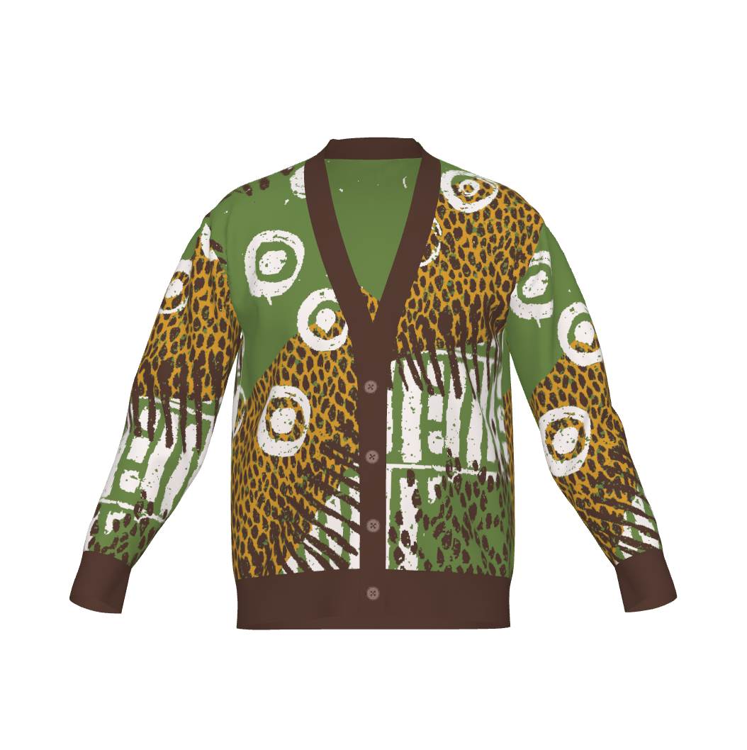 Luxe Birdseye Jacquard Knit Cardigan