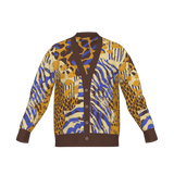 Birds Eye Jacquard Knit Cardigan - Customizable Cotton Blend
