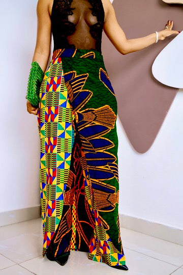 Ogbommili Patchwork Pants Skirt - 3 Day Shipping