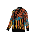 Tiger Print Jacquard Knit Cardigan - Luxe Cotton Blend