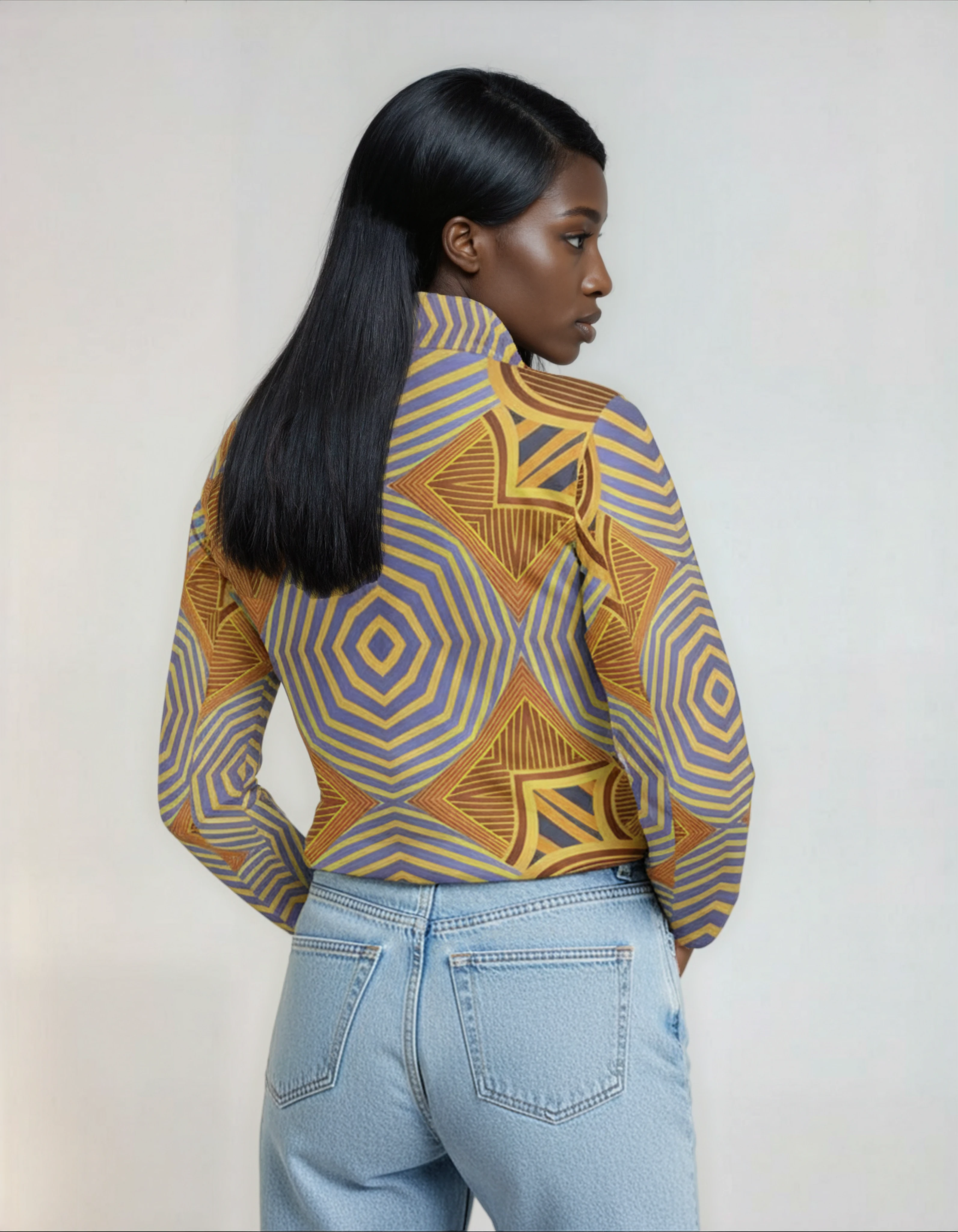 Chera WOMEN'S African Inspired STAND COLLAR PADDED JACKET