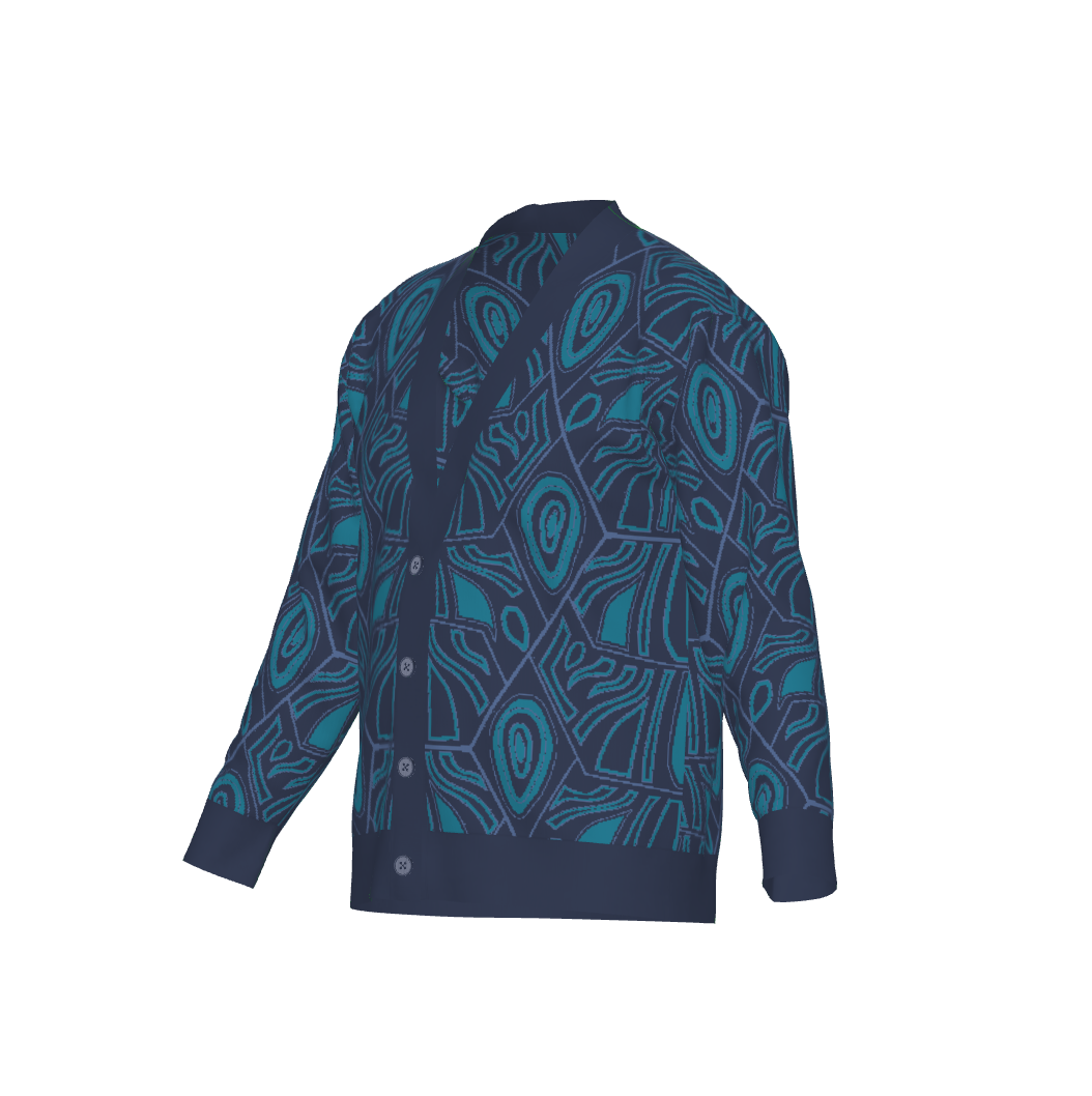 Rue de la Paix Jacquard Knit Cardigan - Versatile Cotton Blend
