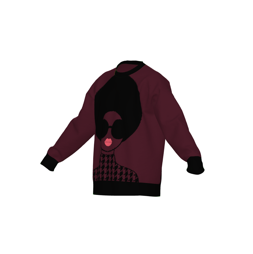 Angi Diva Knit Sweater - Maroon
