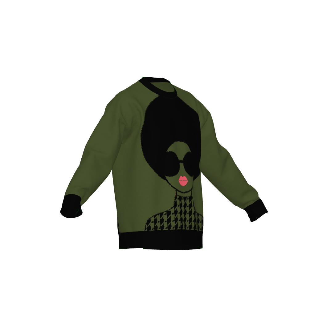 Angi Diva Knit Sweater - Green