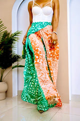 Apuruka Hand-Dyed Adire Cotton Patchwork Pant Skirt – African-Inspired Fashion
