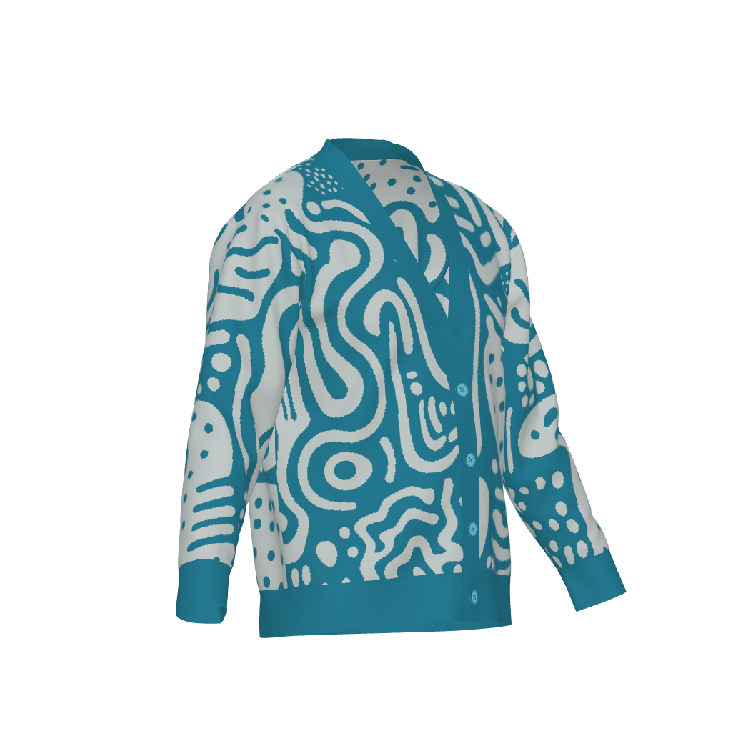 Bespoke Birdseye Jacquard Knit Cardigan