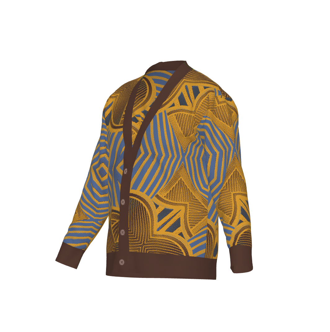 Chiamaka Jacquard Cardigan – Lightweight Knit Sweater