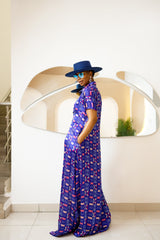 Adaaku Silk Ankara Kaftan -Envío en 3 días