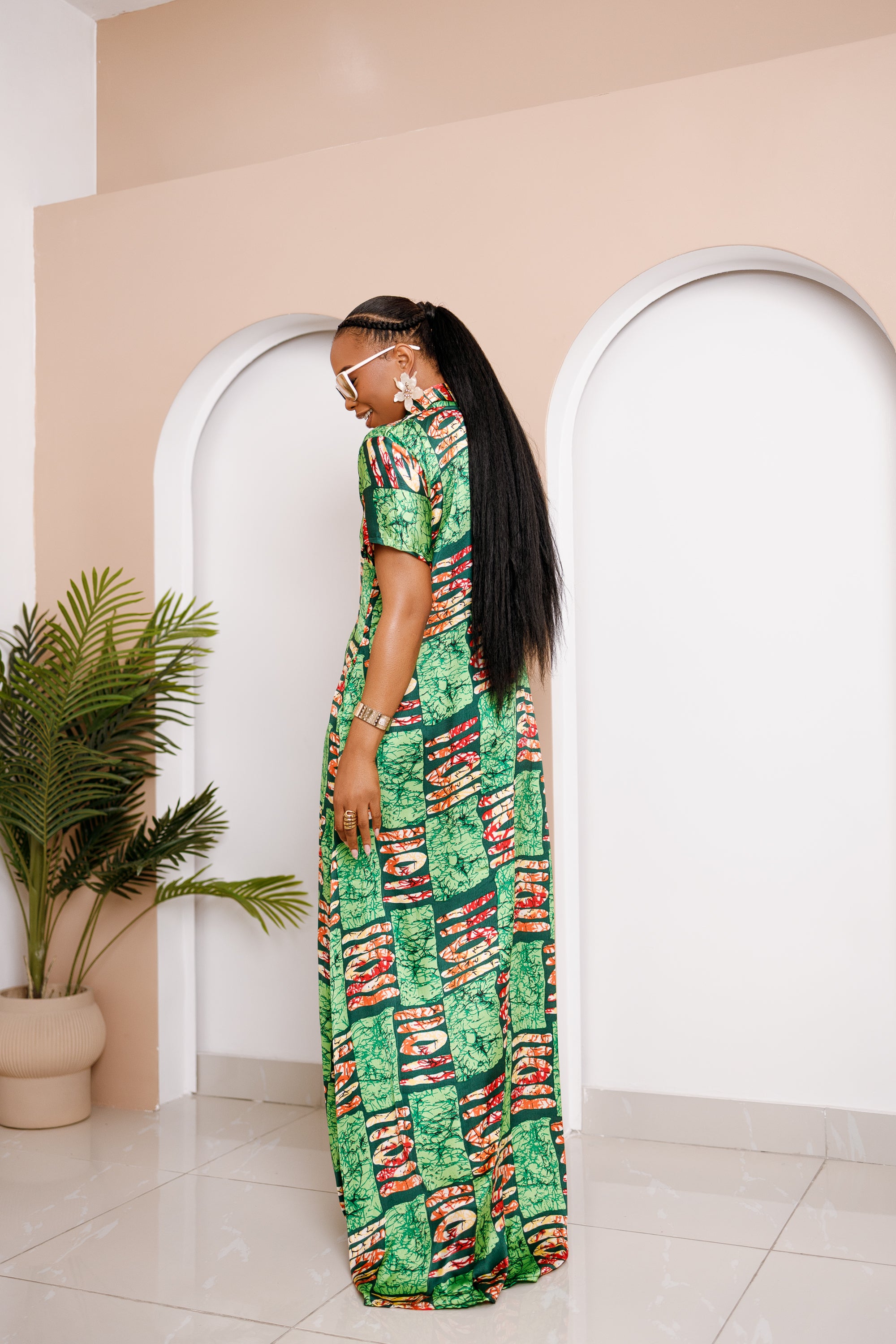 Caftan en soie Ankara Nnukwuada
