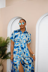 Caftan en soie Ankara Nnukwuada
