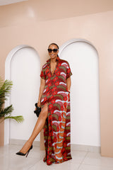 Adachukwu Silk Ankara Kaftan
