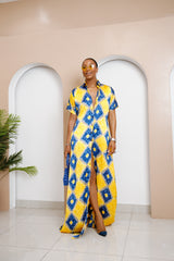Caftan en soie Ankara Nnukwuada