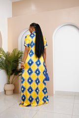 Caftan en soie Ankara Nnukwuada