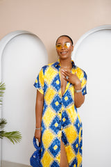 Caftan en soie Ankara Nnukwuada